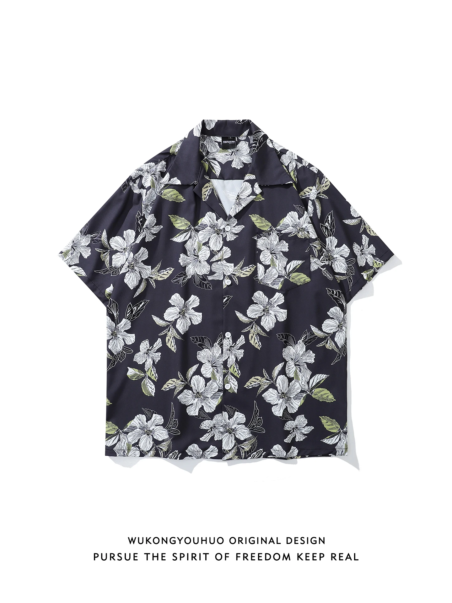 

Летняя повседневная свободная рубашка с кубинским воротником и коротким рукавом для мужчин, винтажная, в гонконгском стиле, для пар, для отдыха