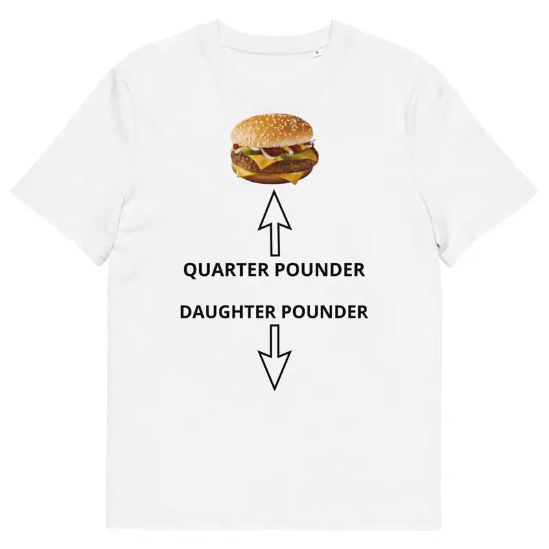 

Quarter Pounder Funny t shirt I White for men women all sizes