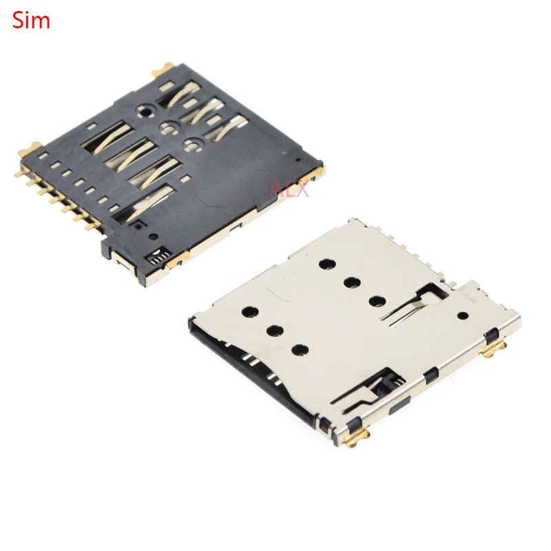 5/10PCS Nano-SIM Card Holder Push Type 7PIN Mini SIM Card Socket Nano Sim Card Connector ROHS Self-Projectile Gold Plating 7P