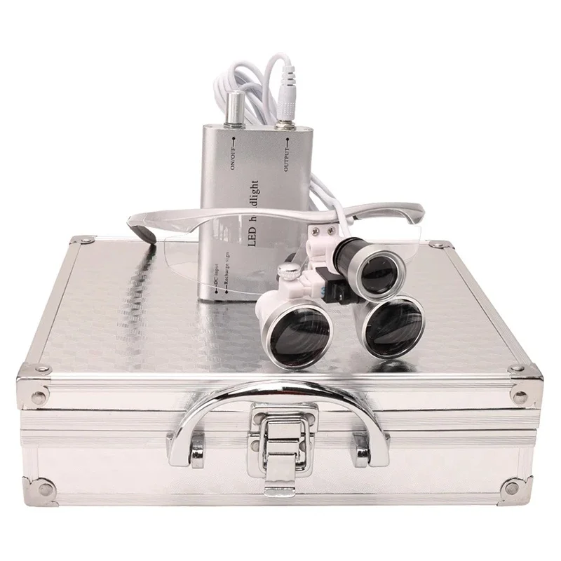 Medical Dental Magnification Loupes 2.5X & 3.5X Binocular Dental Magnifier for Clinical Oral Care and Dental Surgery