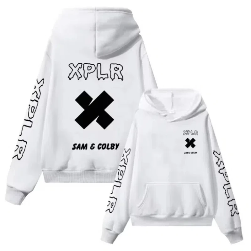 Xplr Hoodie Sam and Colby Chainlink Merch Printed Sports Hoodie Men's and Women's Autumn/Winter Casual Fashion Hoodie Warm Top