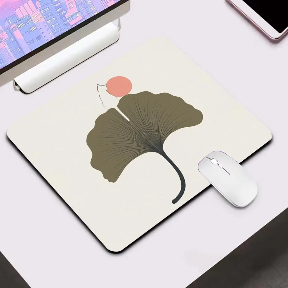 

Small Mouse Pads Kawaii Plants Office Mausepads Mousepad Rubber Art Table Mat Company Desk Pad Cute Cat Laptop Rugs 40X45
