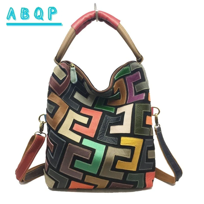 

Женская сумка через плечо, красочная лакированная кожа, женская сумка-мессенджер с рисунком, большая вместительная сумка для отдыха в стиле ретро