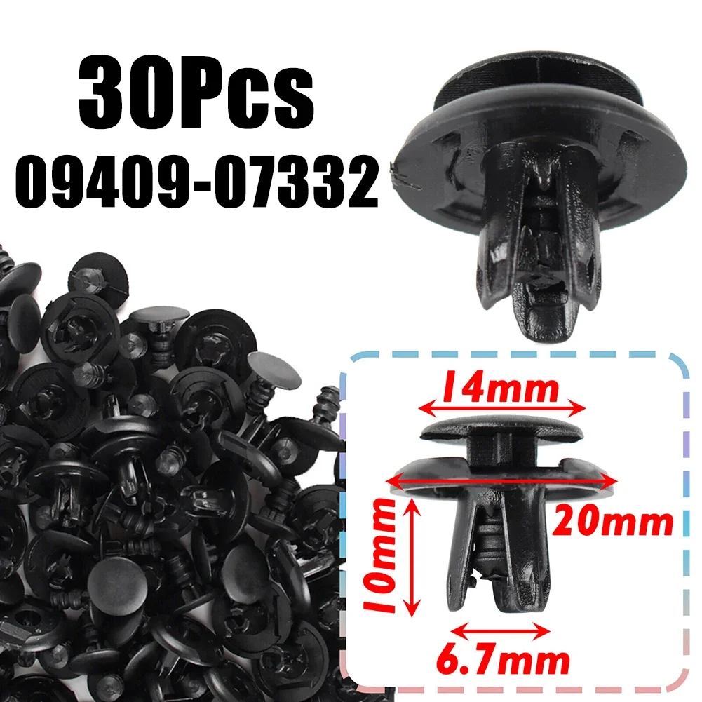 

30Pcs Car Door Panel Trim Clips Bumper Clips For Suzuki For Honda 09409-07332 Bumper Panel Rivet Fastener Retainer Clips