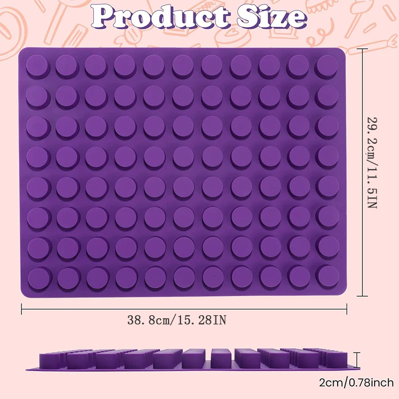 Silikonowa z 88 otworami forma na czekoladki DIY walentynki impreza forma do pieczenia urządzenia do robienia czekolady lodowa galaretka cukierkowa nugatowa foremka kształt okręgu