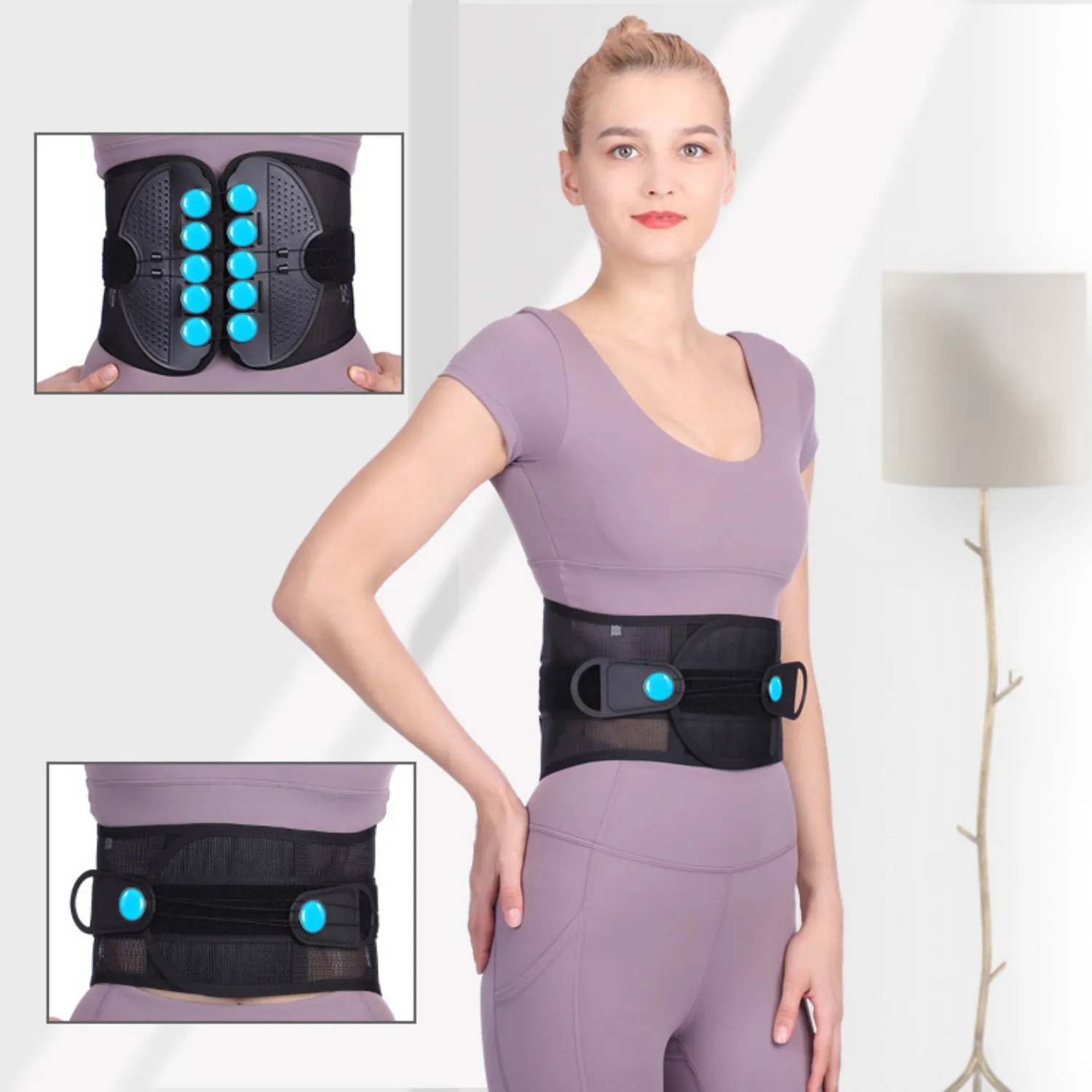 Back Brace Comfy Back Support Belt Lower Back Pain Relief Decompression Lower Lumbar for Herniated Disk Sciatica Scoliosis