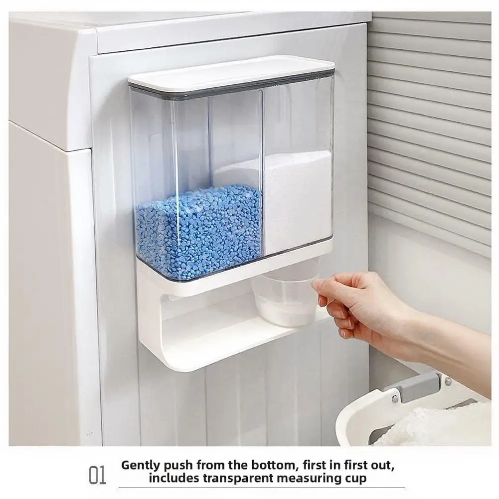 Laundry Scent Booster Dispenser Wall Mount Solid Beads Detergent Granules Stain Remover Carpet Freshener Sea Salt 1000-300ML