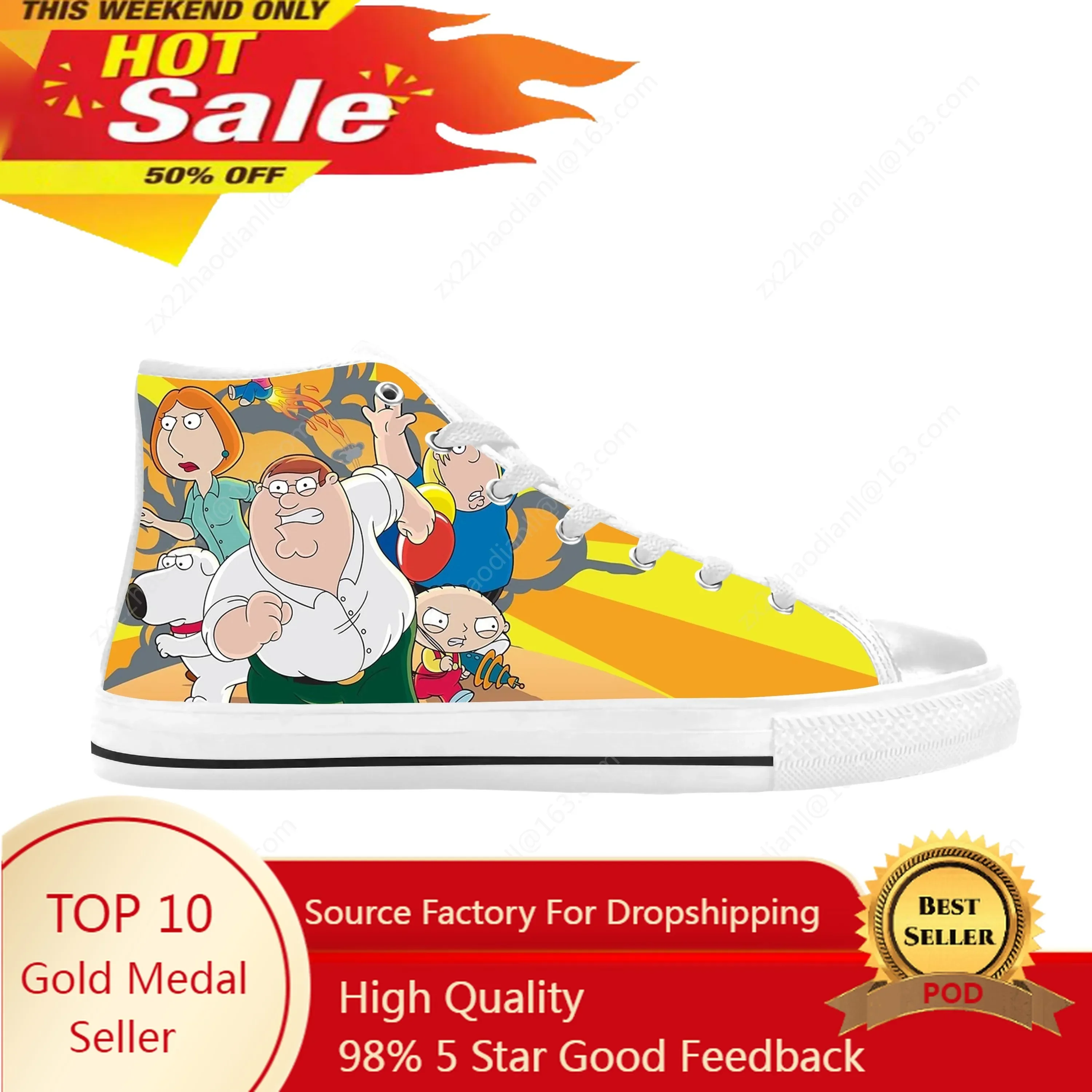 Guys Anime Cartoon Manga Comic Funny Cool Family Casual Cloth Shoes High Top Comfortable Breathable 3D Print Men Women Sneakers