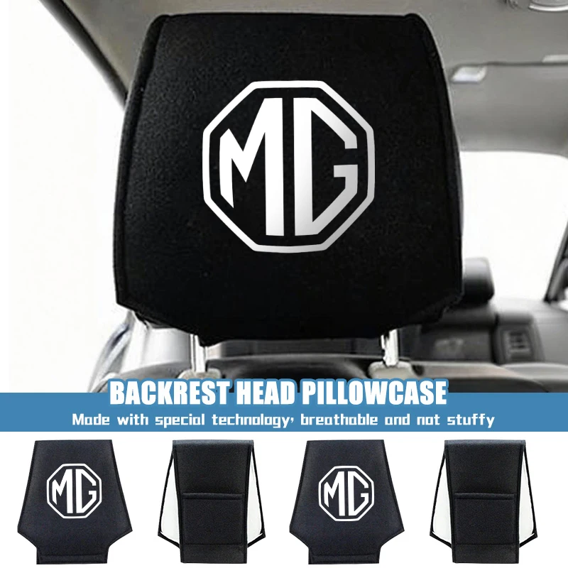 Car Headrest Cover Soft Durable Dust Covers Car Accessories For MG RX5 RX8 350 550 6 3 5 7 ZR ZS HS GS GT Hector