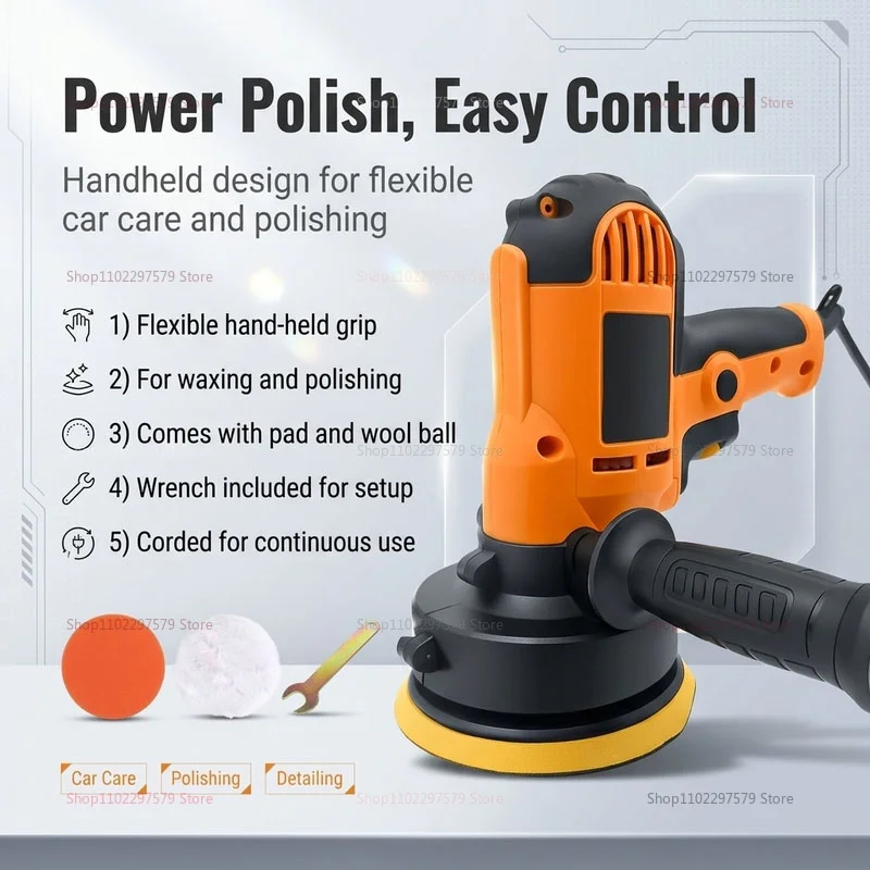 Electric Car Polishing Machine Multi-Speed Adjustable Scratch Repair Waxing And Polishing Tool Suitable For Car Home Polishing.