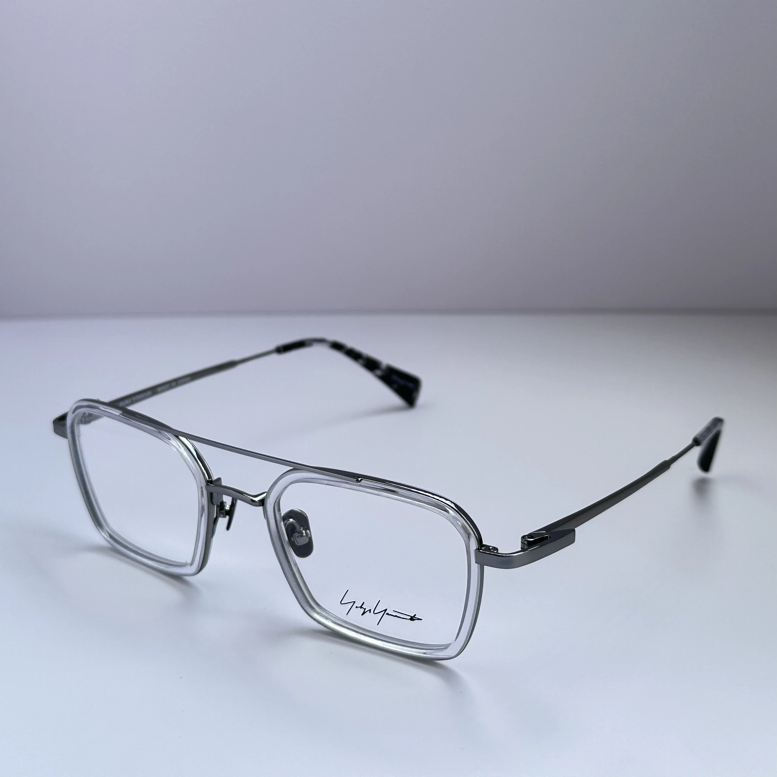 

Yamamoto Yoichi Retro Thi Frame Personali Square Nearsighted Eyeglass Frame Double Brie Iron Man ex Optical Glasses