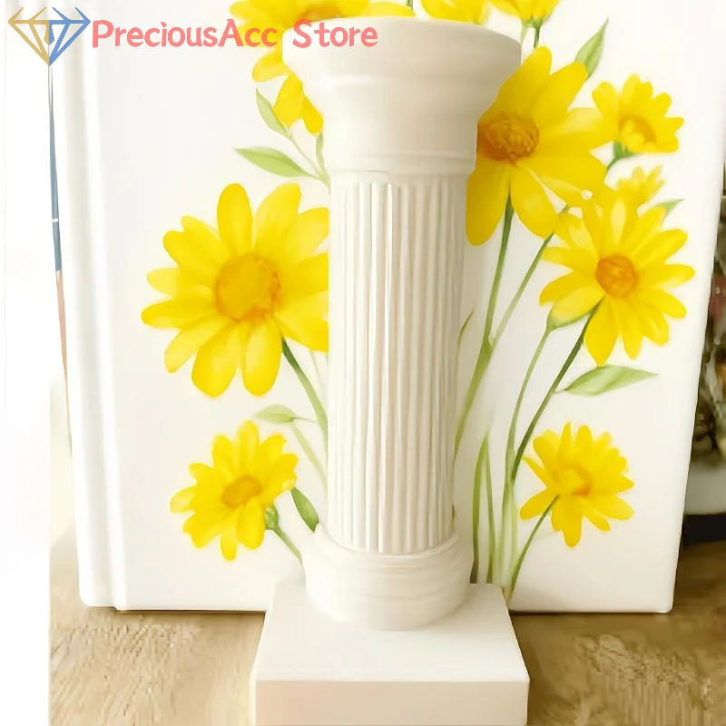2Pcs 3D Printed Bookends Column Design Desktop Organizer For Office Study Books Storage