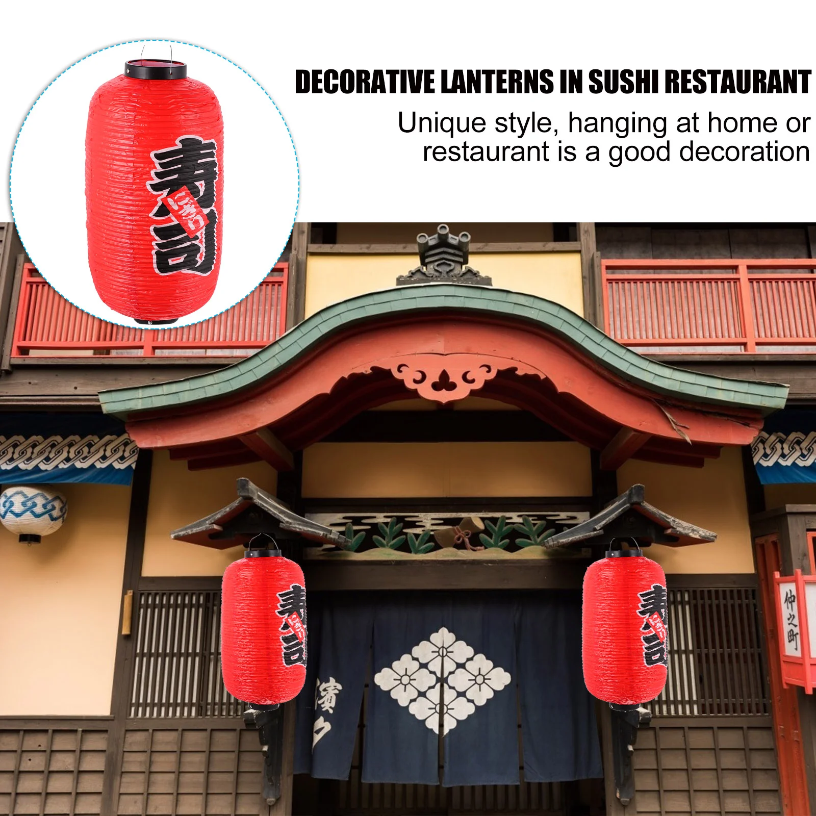Japanese Lantern Lamp Ramen Decor Creative Pendant Practical Restaurant Waterproof Decorations