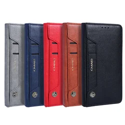 Luxury Leather Wallet Card Slot Holder Phone Case For IPhone 16 15 14 Plus 13 12 11 Pro Max XR XS Max Flip Cover Protective Case