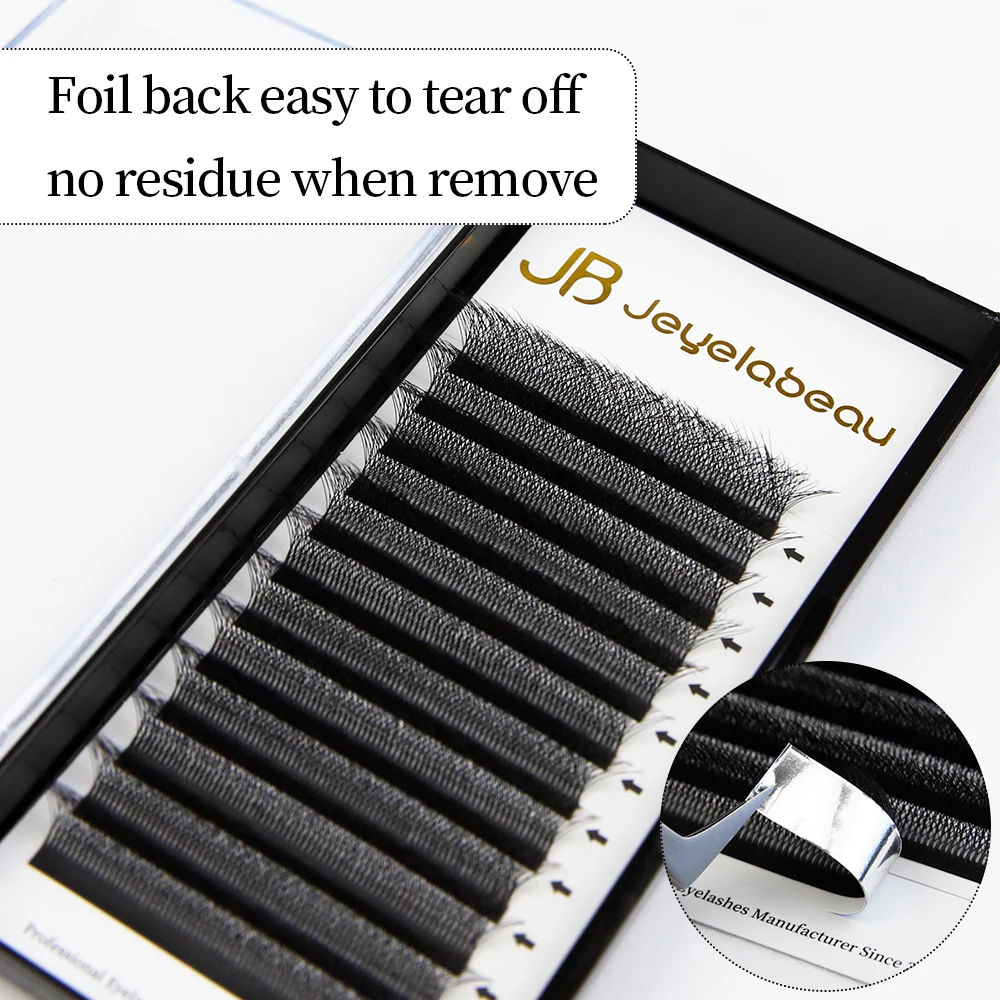 JB Jeyelabeau 7DW Eyelash Extensions 0.07 C/D W Shaped Natural Faux Mink Lashes Soft Premade Volume Fan Eyelashes Russian Lash