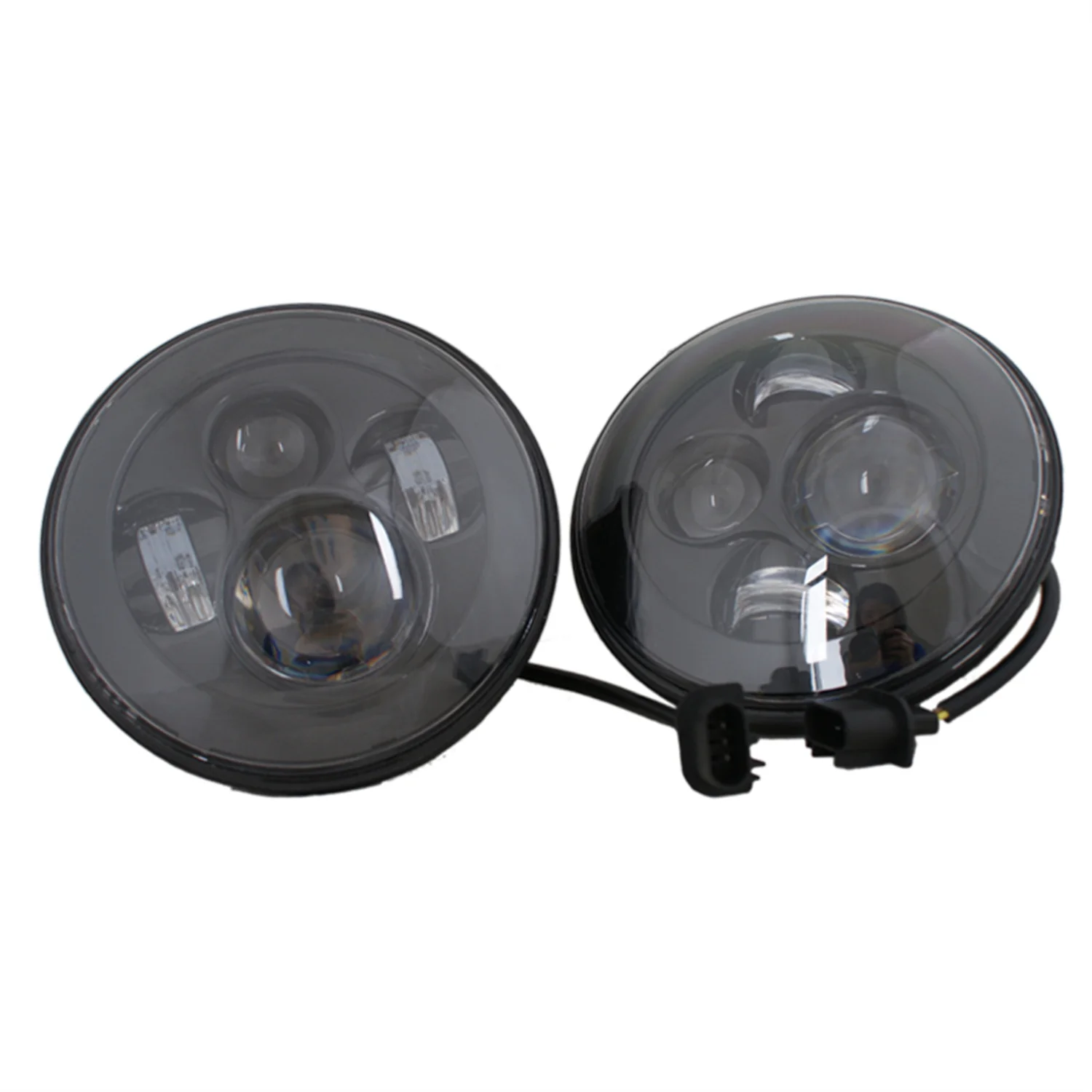 

SXMA J024 LED 7“ Head Lamp without LED ring for Jeep JK for Wrangler 2007-2017 Front Headlights Assembly 1pair Aluminum Alloy