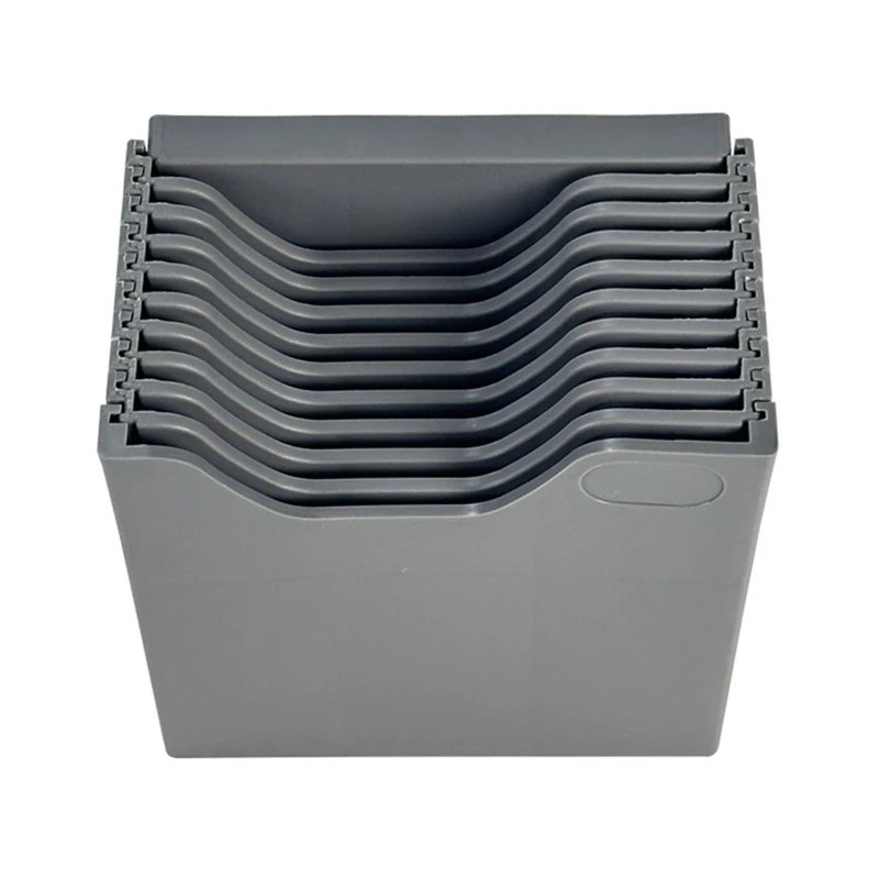 10-Position Attendance Card Holder Expand Time Card Stand-Up And Hanging Card Slot Attendance Card Holder