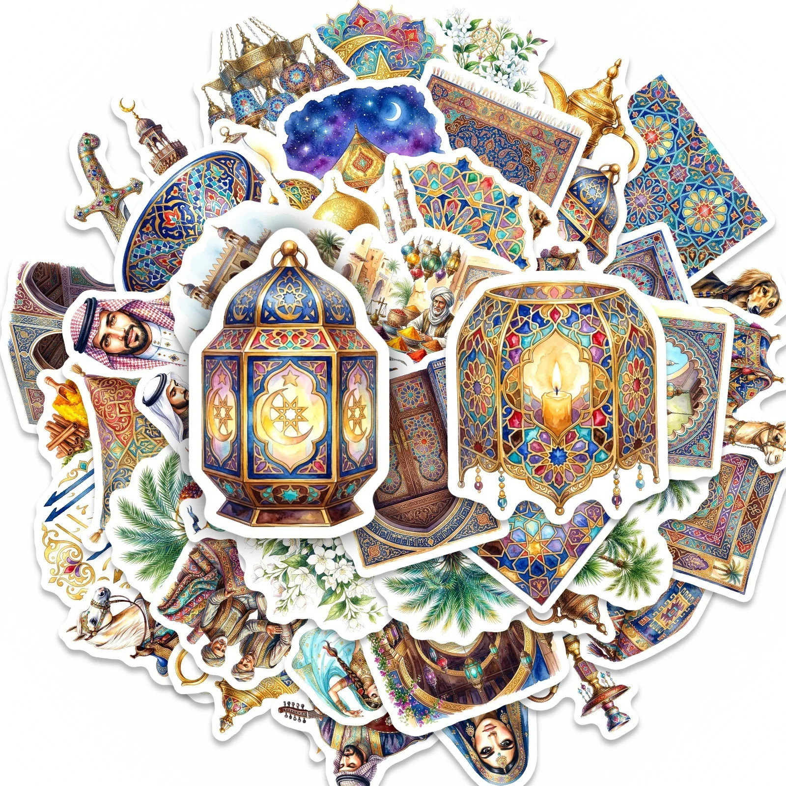 10/30/50pcs Exotic Style Persian Colored Glaze Stickers Book DIY Skateboard Guitar Luggage Suitcase Decoration Graffiti Sticker