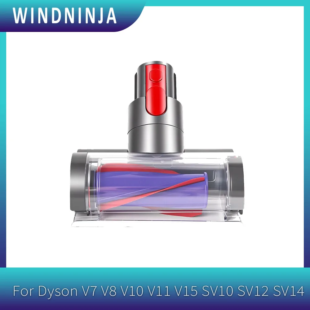 For Dyson V7 V8 V10 V11 V15 SV10 SV12 SV14 Anti-mite Nozzle Head Vacuum Cleaner Replacement Parts Mite Removal Head with Light
