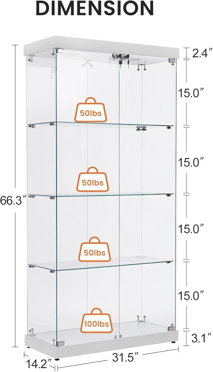 Vitrina grande, blanca