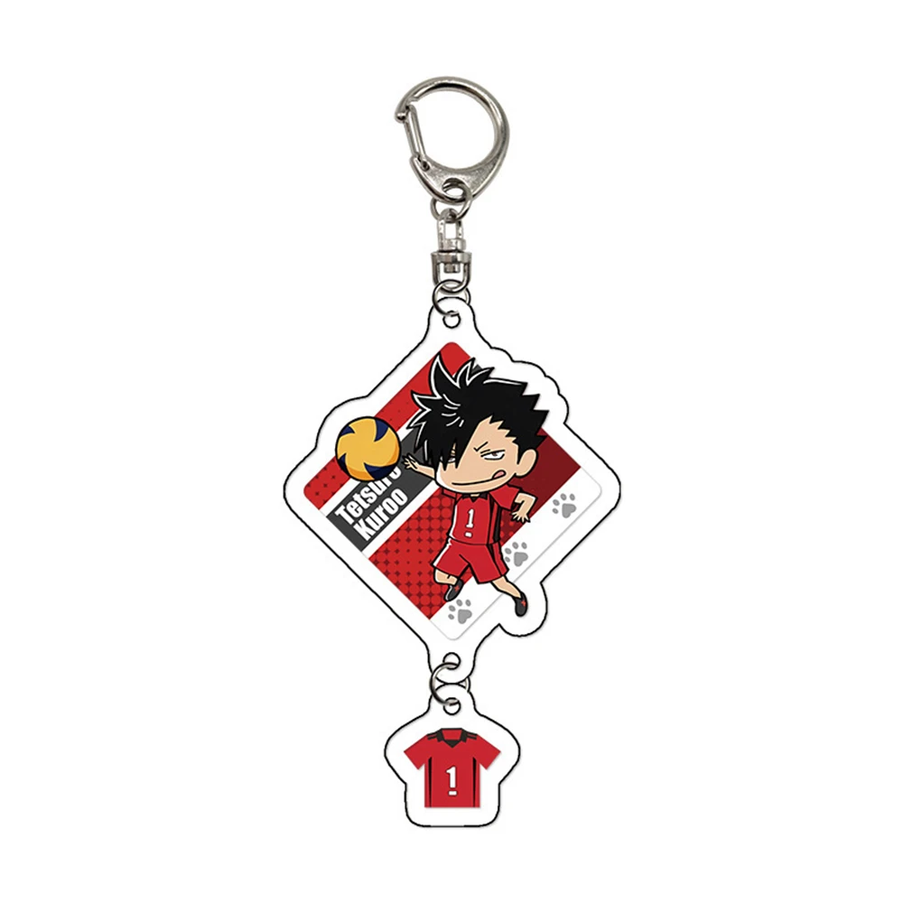 Anime Haikyuu!! Hinata Shoyo Yu Nishinoya Korai Hoshiumi Cosplay Costume Acrylic Key Chain Keychain Accessories