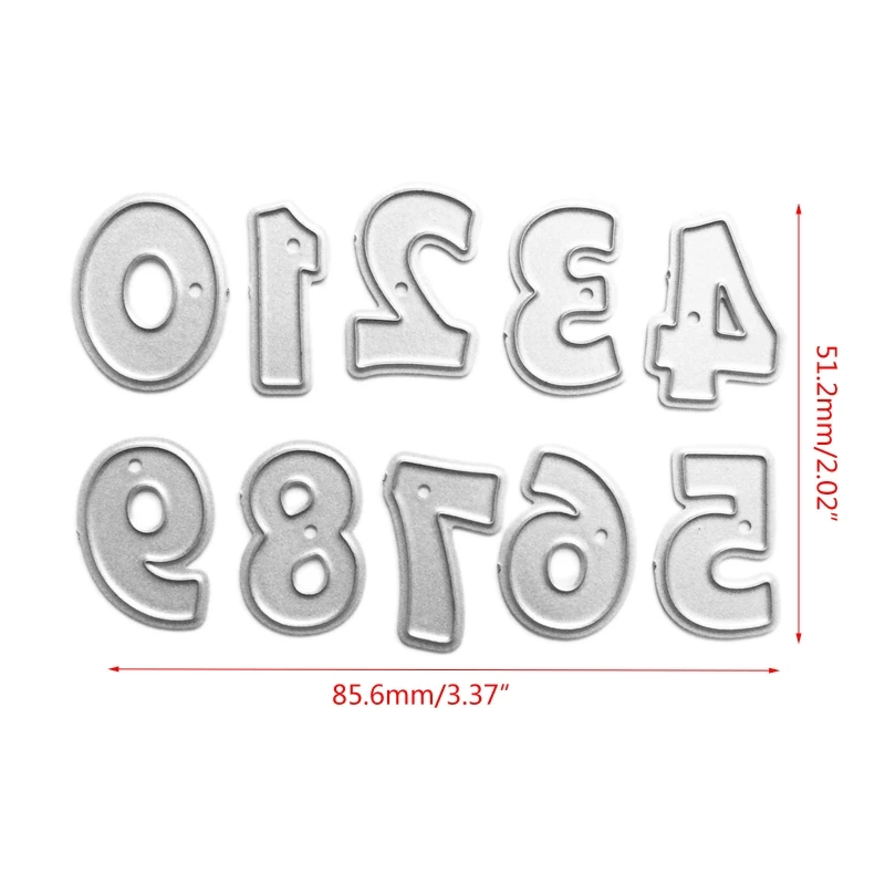 R1WA Numeri Metal tagliente muore stencil scrapbooking fai da te album carta embos