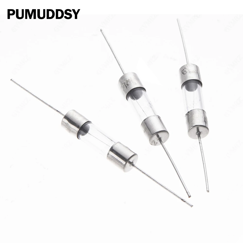 10PCS 5x20mm 0.5A-20A 4 0.5A-25A Axial Glass Fuse Fast Slow Blow 250V With Lead Wire 5*20 F 4A/5A/6.3A/8A/10A/15A fuse tube