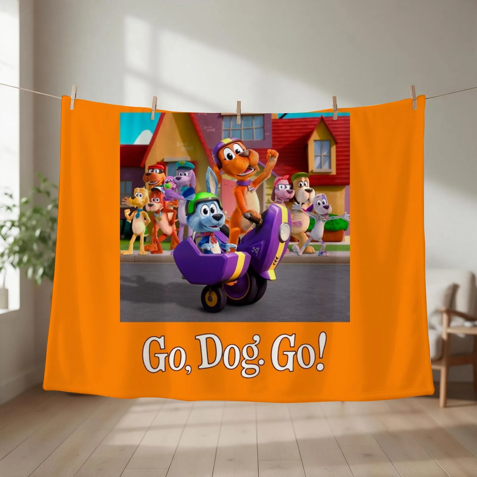 Go, Dog. Go! Throw Blanket couch cozy soft plush fuzzy picnic outdoor blanket