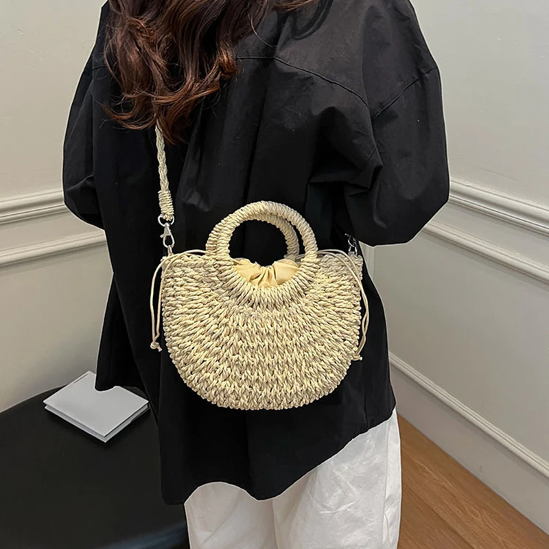 Bohemian Style Straw Handbag High Quality Multi-functional Shopping Bag Suitable For Travel and Vacation