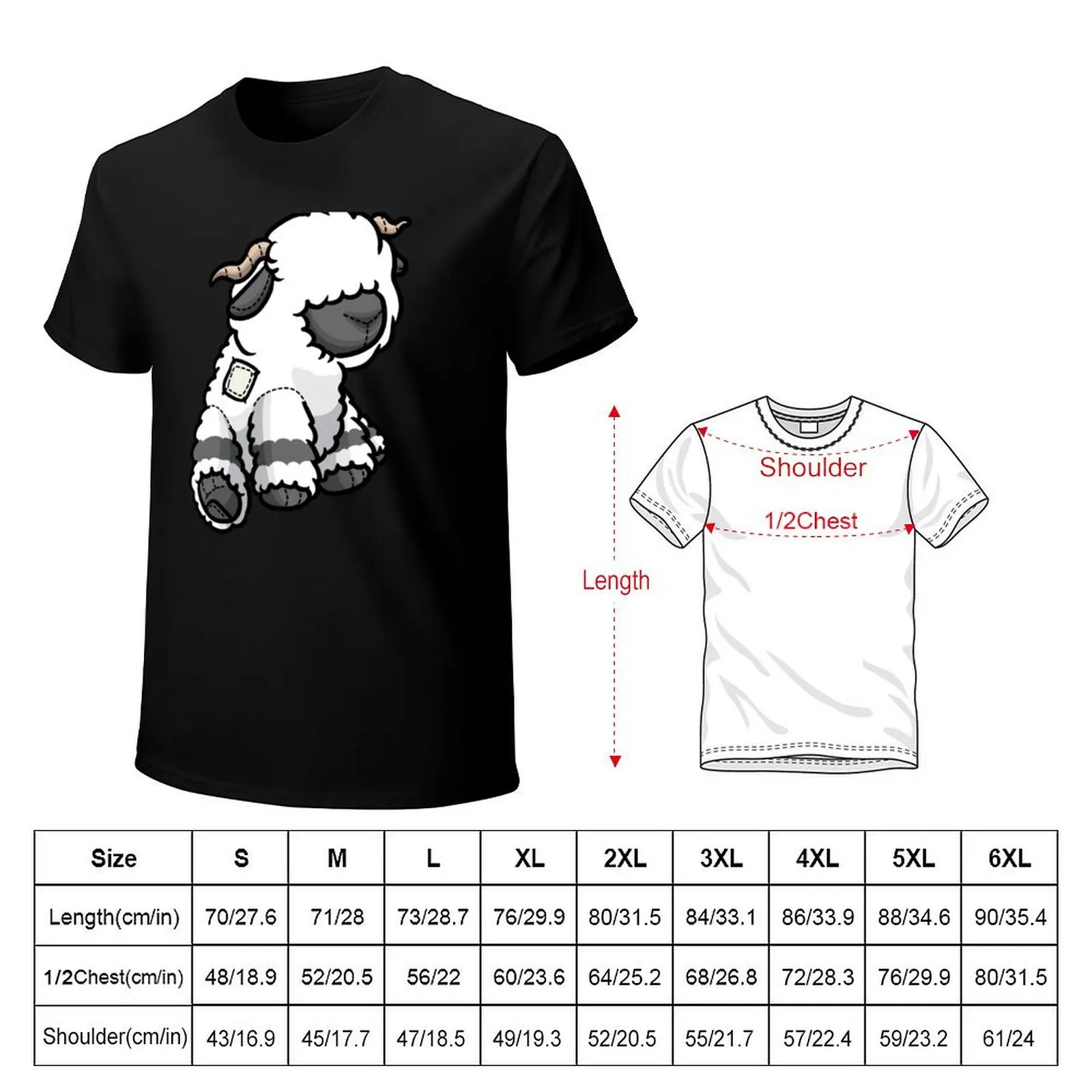 Valais Blacknose Sheep Stuffed Animal T-Shirt Soft Stretch Short Sleeve Top