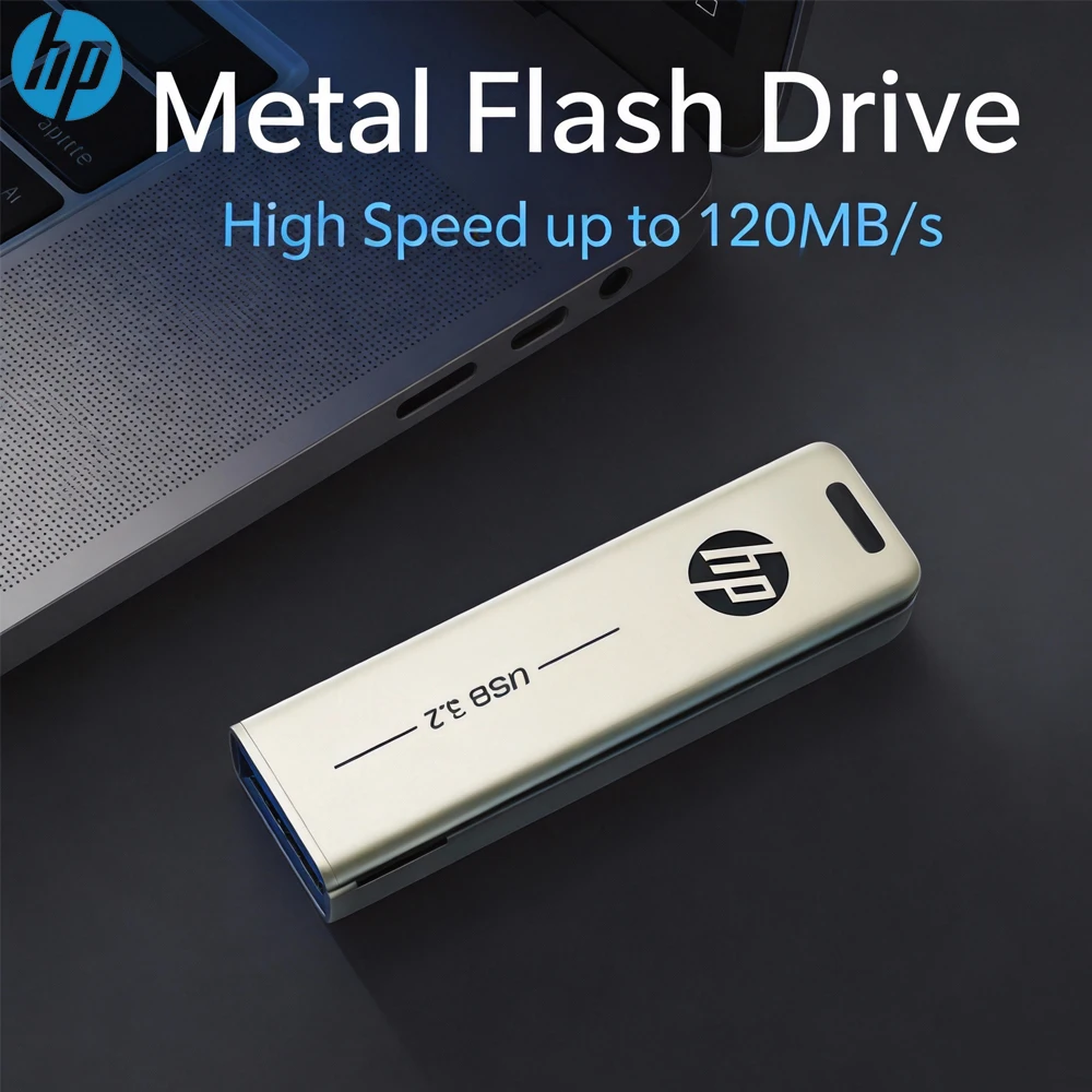 HP X796W USB3.2 Metal USB Flash Drive 256GB 128GB 64GB 32GB High Speed Sticks Creative Personality PenDrive