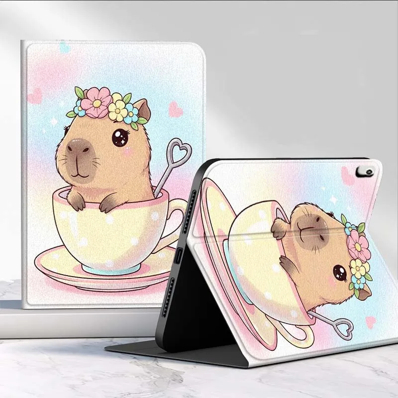 capa-de-tablet-art-cute-capybara-para-huawei-mediapad-matepad-pro-air-12-x-t5-t10s-m6-m5-c5e-se-11-115-polegadas-popular