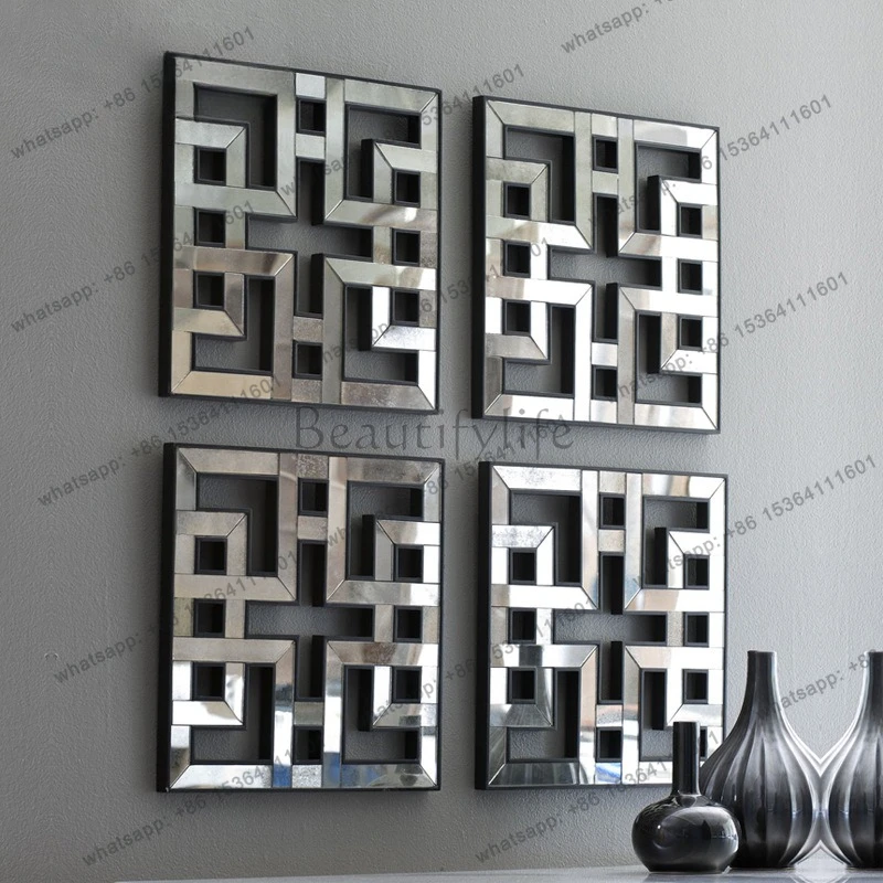 Neoclassical Decorative Entrance Mirror Wall Decoration Wall Art Glass Mirror W0953