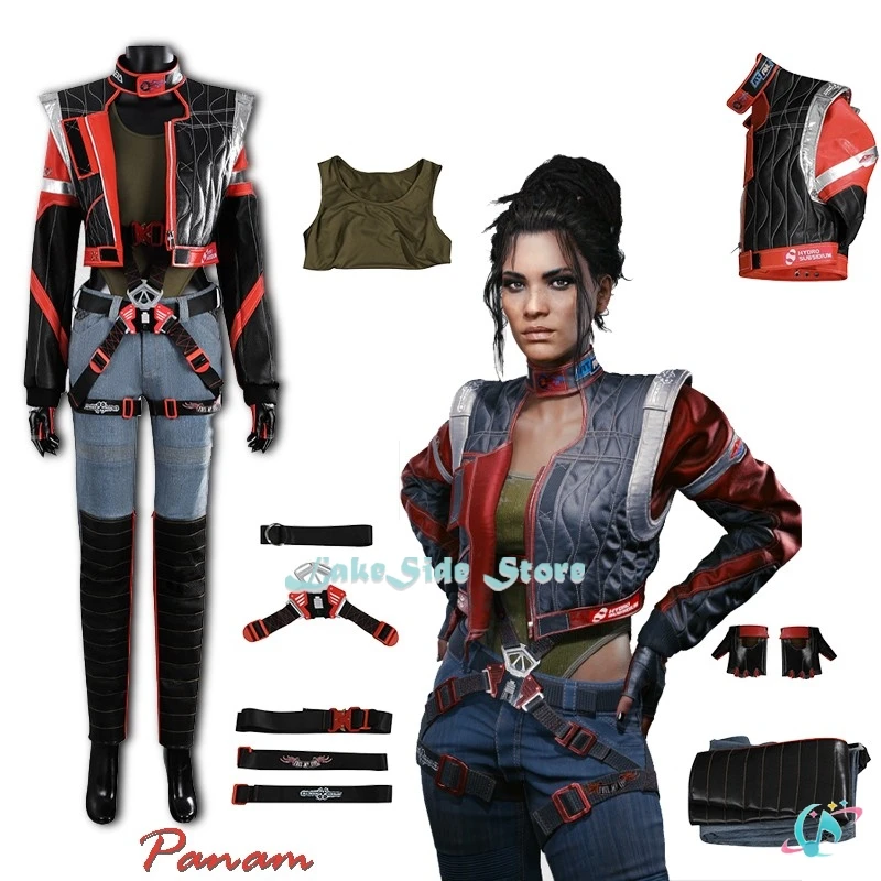 LakeSide Store CyberrPunk Panam تأثيري بالمر عموم تأثيري حلي لعبة Roeplay سترة بنطلون النساء السراويل عيد الميلاد الملابس