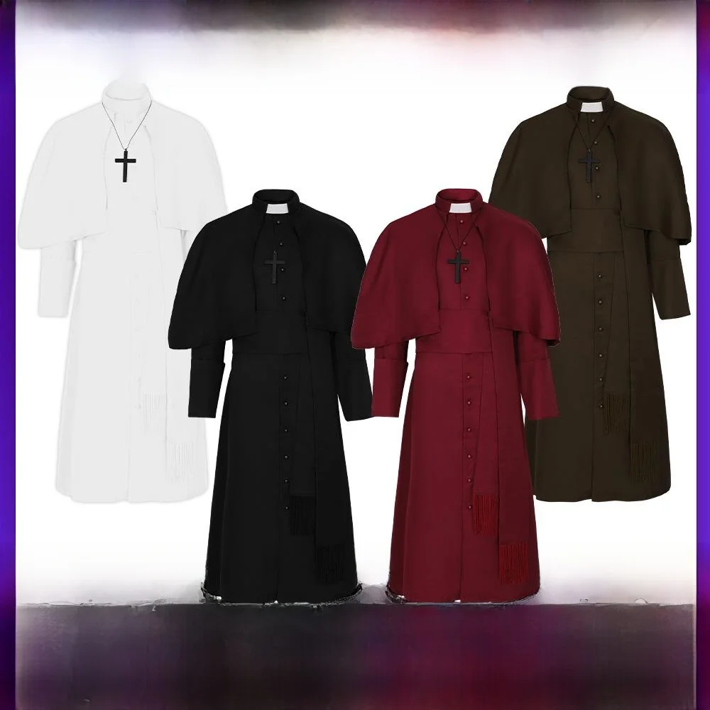 loween Costume Reformed Priest e Medieval Retro Role-plang Cross-border Ethnic Women's Clothing Stage Performance