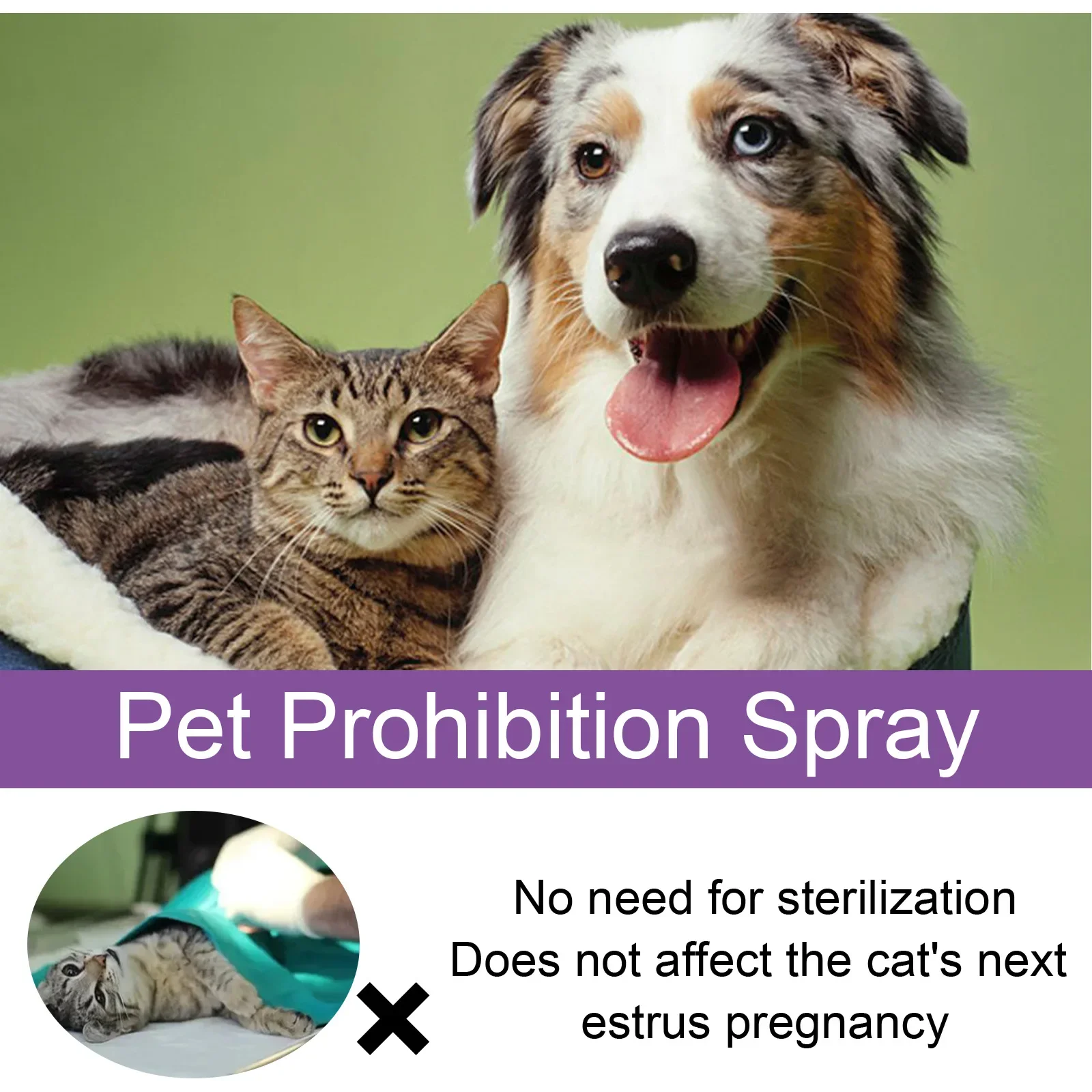 Pet Estrus Calming Spray Cat Anti Anxiety Liquid Prevent Howling Pet Calming Manage Emotions Safe Healthy Dog Calming Spray 50ml