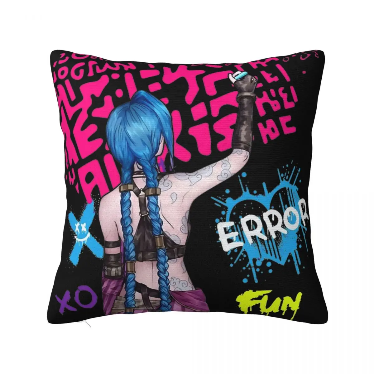 

Jinx Arcane Graphic Pillowcase Double-sided Printing Fabric Cushion Cover Decoration Pillow Case Cover Home Drop Shipping 18''