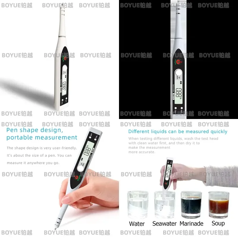for High Precision Salinity Meter 0.01% -5%/10%/26% Food Seawater Salinity Tester Salinity Percentage Detector