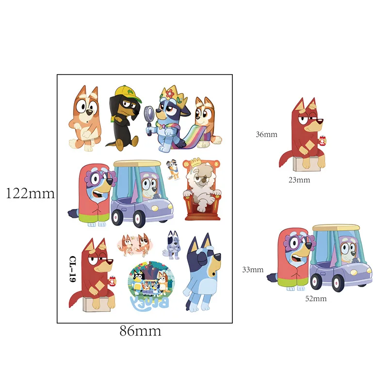 

1 шт., мультяшные голубые временные татуировки, наклейки, поддельные татуировки, паста на лицо, руку, ногу, подарок на день рождения