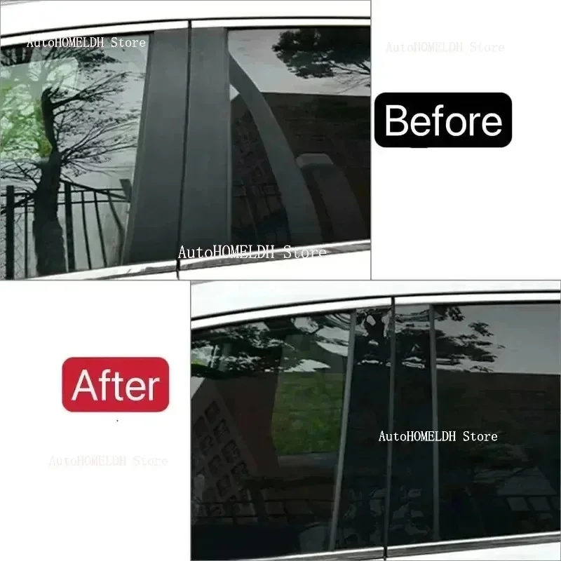 6Pcs Glossy Black Pillar Posts Cover Fit for Skoda Superb B6 3T MK2 2009 2010-2015 Window Car Door Trim BC Column Sticker