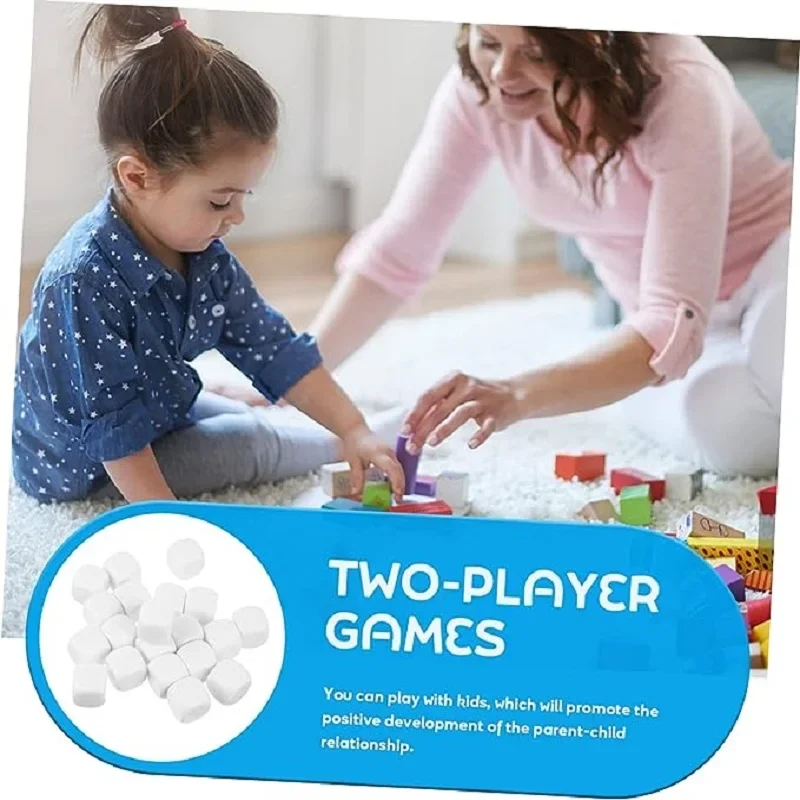 10 قطعة 18 مللي متر D6 الزاوية المستديرة فارغة الاكريليك الأبيض نرد فارغ DIY بها بنفسك مجلس لعبة الكتابة اللوحة الكتابة على الجدران الدعائم ألعاب تعليمية أداة #5