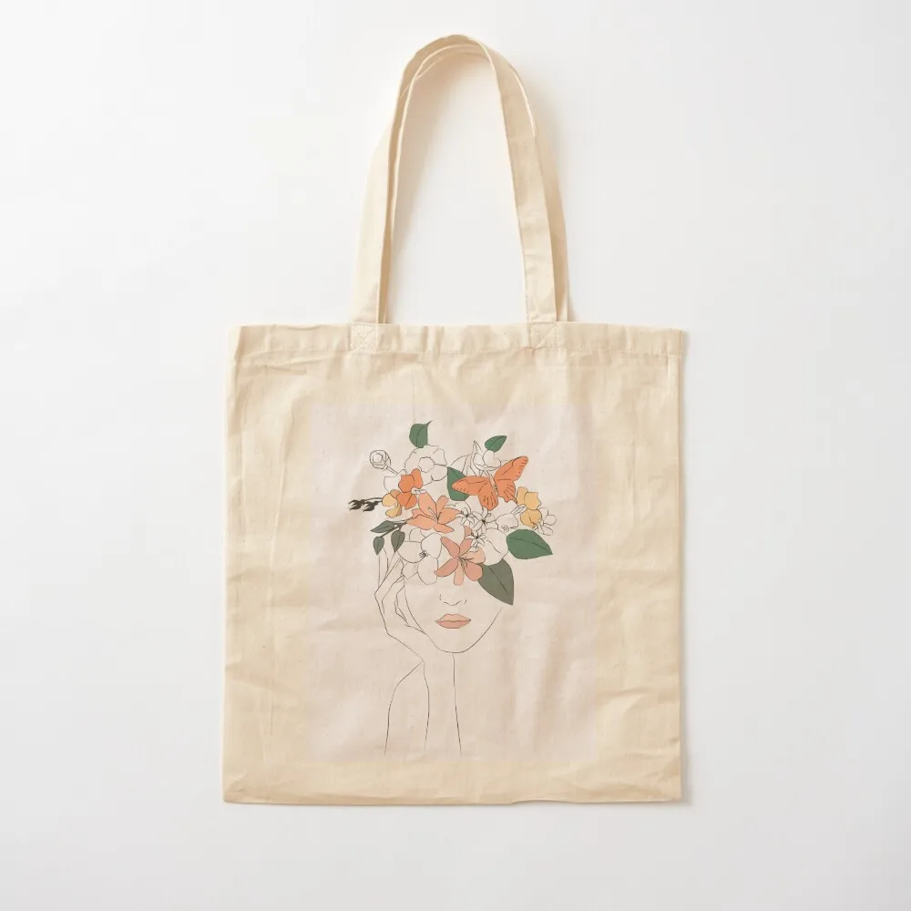 flowers girl Tote Bag Big bag eco bag folding Eco Canvas Tote