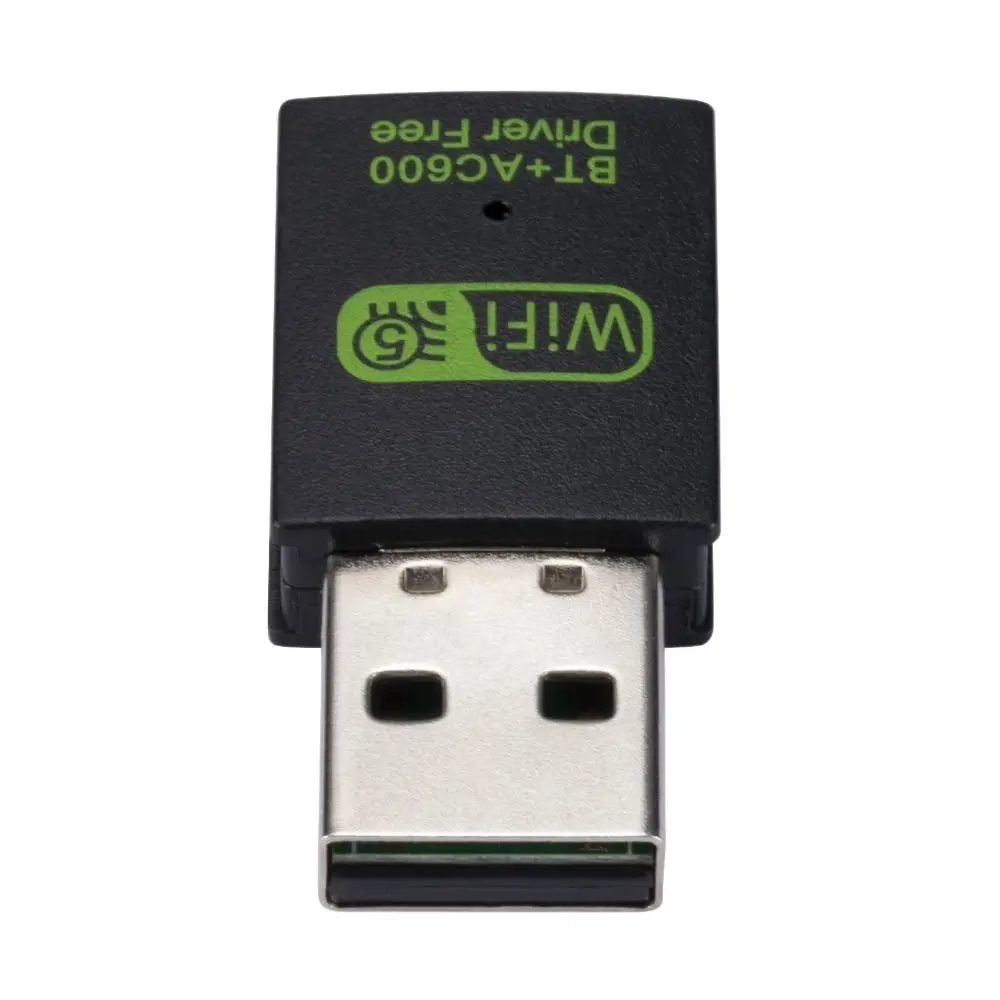 

Портативный сетевой адаптер Wi-Fi BT + AC600 WLAN Dongle Сетевая карта WiFi-приемник 2,4G и 5G 600M для ноутбуков/смартфонов/планшетов/