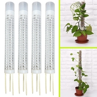 Plastic Plant Moss Pole Self Watering Device Stackable Garden Plant Support Stakes Indoor Potted Plant Climbing Trellis