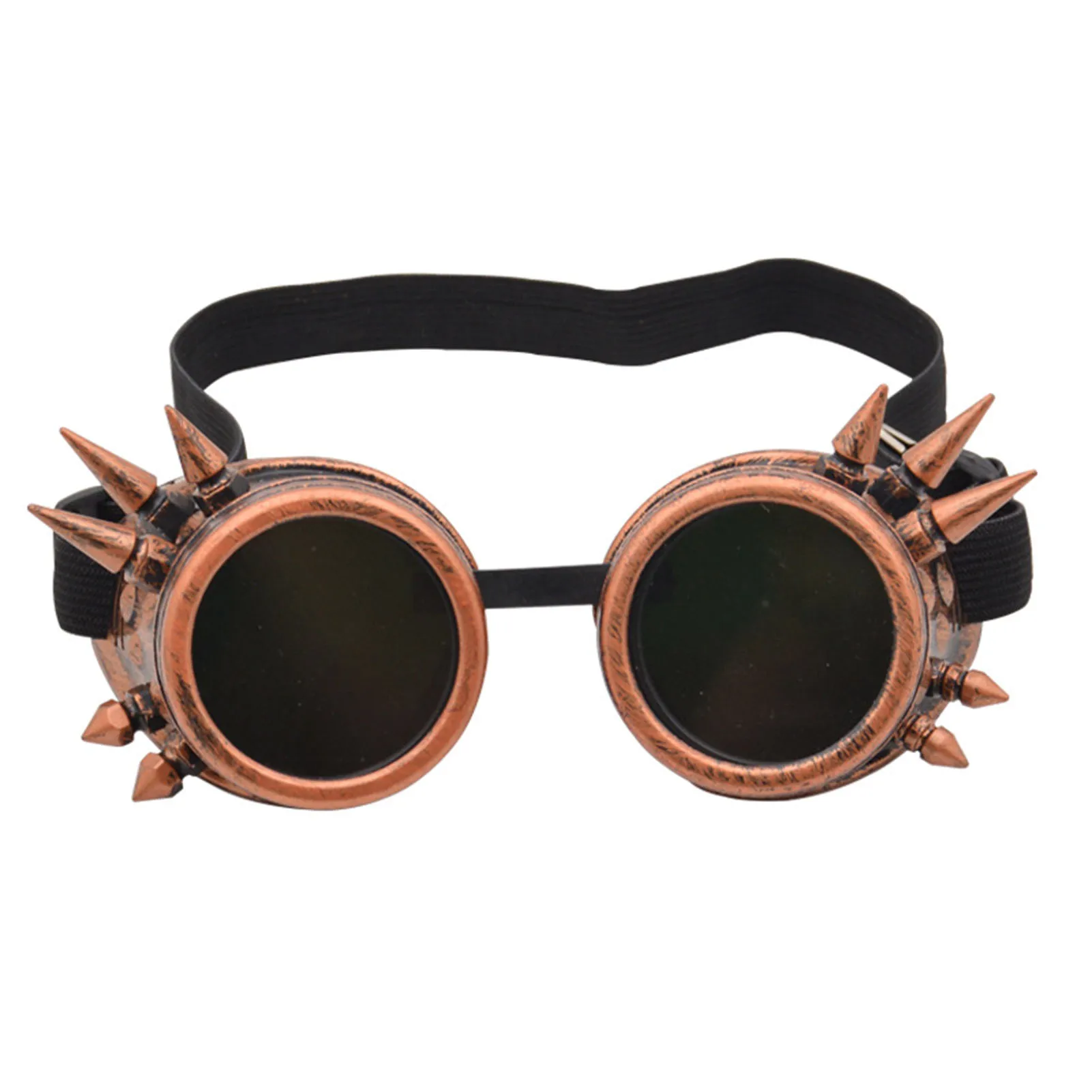 Fashionable Steampunk Goggles Colored Lenses & Ocular Loupe Rechangeable Lens Halloween Face Mask