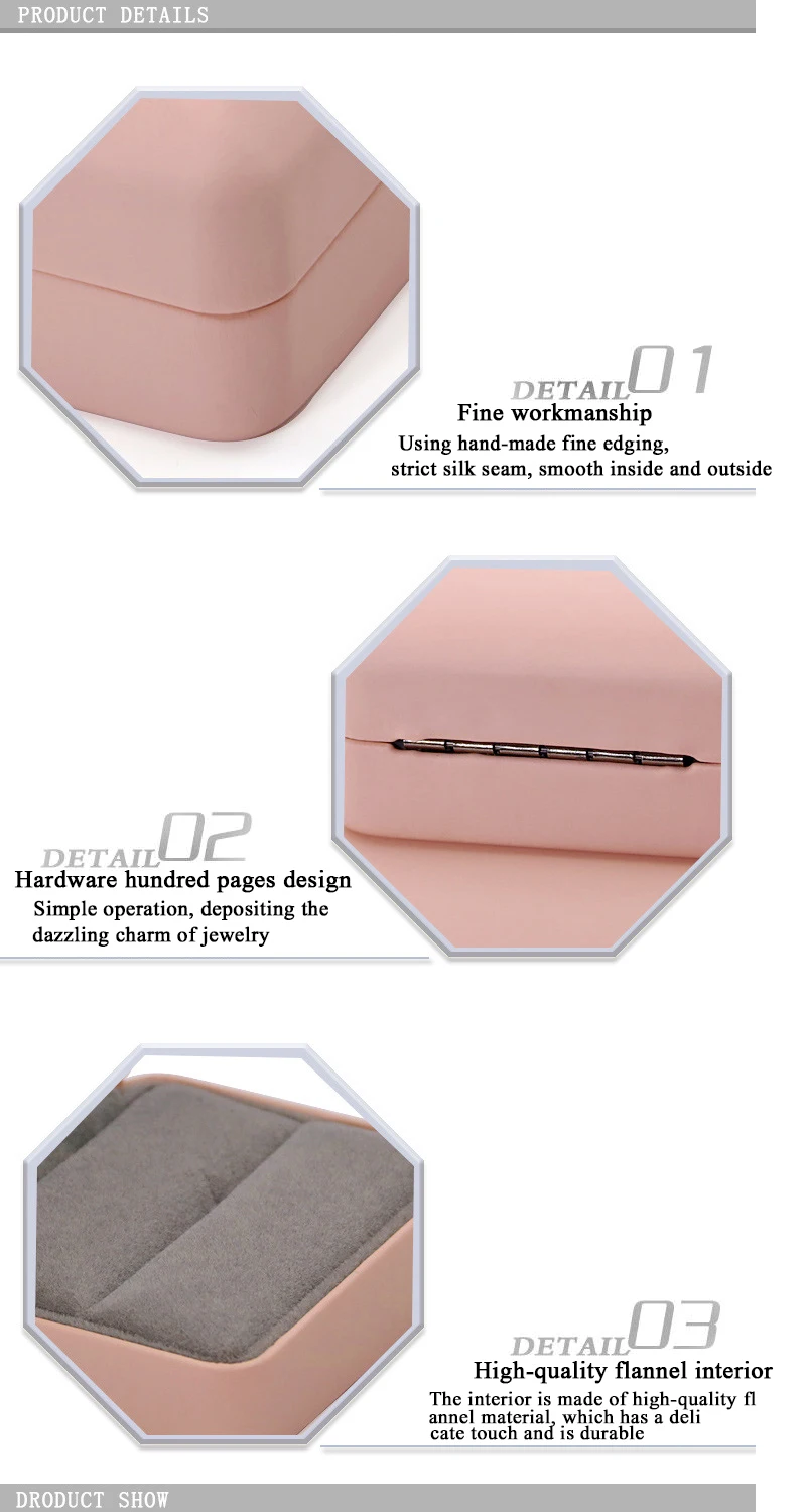 LED Ring Box Wedding Engagement Pendant Bangle Bracelet Earring Storage Case Customized Logo Gift Packaging
