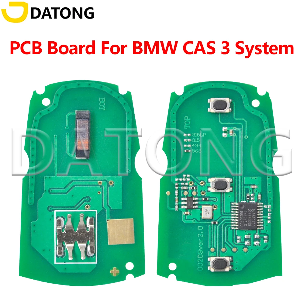 Datong World Car Remote Key PCB Board For BMW CAS 3 System 1 3 5 Series ID46 Chip 315 434 868MHz Replacement Parts