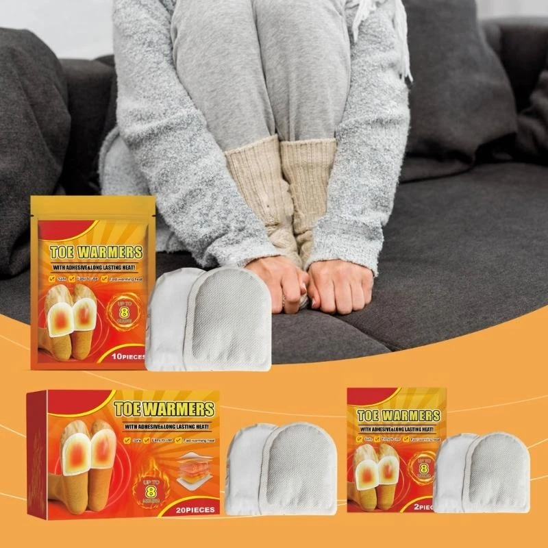  Foot Warmers Quick Heat Up Thin Comfortable Toe Heatings Pad for Cold Weather