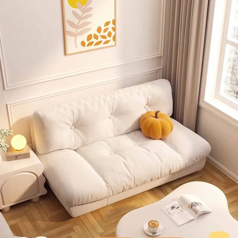 

New Arrival Soft Living Room Sofas Unique Cozy Balcony Nordic Modern Lazy Sofa Floor Luxury White Divani Da Soggiorno Furniture