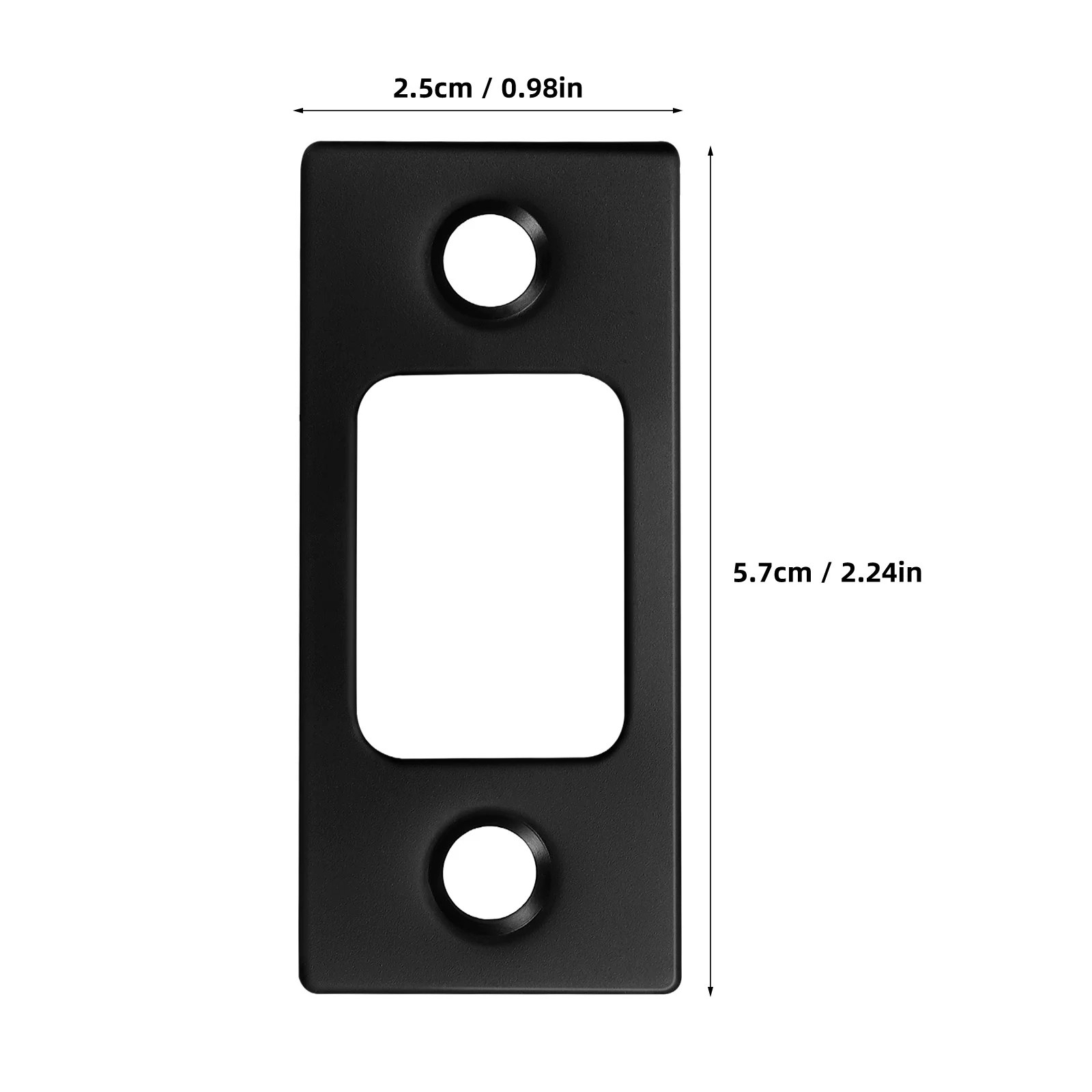 Placa de Golpeo de Puerta con Refuerzo de Seguridad de Tornillo Negro para Puertas Metálicas y Cerraduras Electrónicas para Oficina en Casa